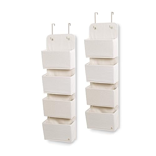 Delta Children GAP babyGap 2-Pack Over the Door Storage Organizer with 4 Pockets, Tan - color: Tan
