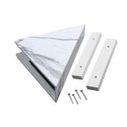 Palisade Vinyl Waterproof Corner Shower Shelf in Carrara Marble/Urban Glacier - color: Carrara Marble/Urban Glacier