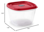 Rubbermaid Easy Find Vented Lid Food Storage Containers 7-Cup Red - color: Red, size: 7 Cup