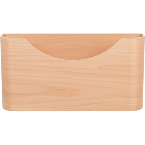 Wood Wall Mounted Document Holder. Office File Organizer. Hallway Mail Organizer. Folder Rack. Magazine Storage Caddy (Maple)