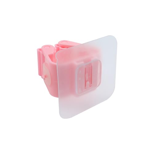 Sscon 5Pcs Self Adhesive Broom Holder Wall Mount Mop and Broom Gripper Holder - Pink