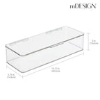 mDesign BBQ Grill Accessories Organizer Box for Cooking Utensils - Clear