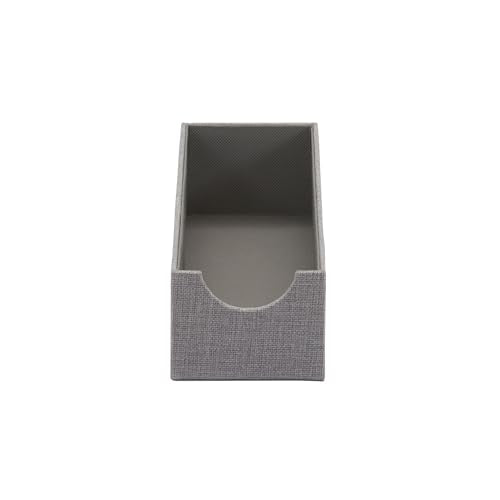 Household Essentials Grey 725-1 Deep Drawer Organizer Box for Storage | 12 in x 4 in x 3.13, Silver