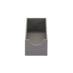 Household Essentials Grey 725-1 Deep Drawer Organizer Box for Storage | 12 in x 4 in x 3.13, Silver