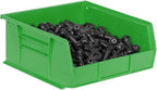 Akro-Mils 30235 AkroBins Plastic Storage Bins, Space-Saving Stackable Bins for Garage, Pantry, Craft Organization, 11" x 11" x 5", Green, 6-Pack - color: Green