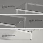 Aquiver 3-Tier Acrylic Shoe Rack - Modern Freestanding Shoe Storage Shelf for Entryway, Closet - 25.6'' L x 11.8'' W x 20.3'' H, Easy Assembly & Clean - size: 25.6''L x 11.8''D x 20.3''H