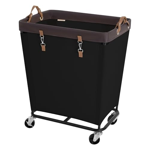 StorageWorks 210L Laundry Basket with Wheels, Extra Large Rolling Hampers for Clothing Organizer, Dirty Clothes Basket for Hotel, Home, Closet, Dorm, Black - color: Black, size: 210L