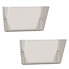 Gawerk Clear Acrylic Single Pocket, Plastic Hanging Wall Mount File Holder for Office Home (Gray, 2 Pack) - color: Gray, size: 2 Pack
