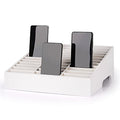 36-Grid Wooden Cell Phone Holder Desktop Organizer Storage Box for Classroom Office (White 36-Grid) - size: White 36-Grid