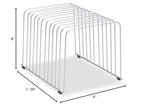 Fellowes Desktop Organizer, 11 Sections, 9" x 11.375" x 8", Wire, Silver (72012) | (72012) - size: 1 Count (Pack of 1)