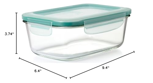 OXO Good Grips 8 Cup Smart Seal Airtight Glass Rectangle Container - size: 8 Cup, style: Glass