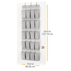 Whitmor Over the Door Shoe Organizer - 20 Section - Space-Dyed Grey - size: 20 Pocket Space-Dyed Gray