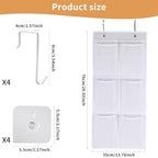 GOMAJI Over the Door/Wall Shoe Organizer, 2 Pack, Narrow, Hanging Shoe Rack for Closet, Bathroom, RV, Pantry, Camping, White