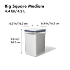 OXO Good Grips POP Container - 4.4 Qt/4.2 L, Airtight Food Storage Containers - color: White, size: 4.4 Qt