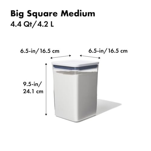 OXO Good Grips POP Container - 4.4 Qt/4.2 L, Airtight Food Storage Containers - color: White, size: 4.4 Qt