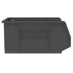 Akro-Mils 30250 AkroBins Plastic Storage Bins, Space-Saving Stackable Bins for Garage, Pantry, Craft Organization, 15" x 16" x 7", Black, 6-Pack - color: Black
