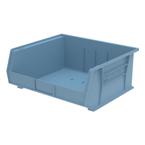 Akro-Mils 30250 AkroBins Plastic Storage Bins - Hanging Stacking Containers, 15x16x7-Inch, Light Blue (6-Pack) - color: Light Blue