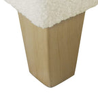 HomePop Sherpa Storage Bench - Cream - color: Cream Sherpa