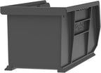 Akro-Mils 30224 AkroBins Plastic Storage Bins, Space-Saving Stackable Bins for Garage, Pantry, Craft Organization, 11" L x 4" W x 4" H, Black, 12-Pack - color: Black