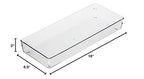 Oggi Clear Drawer Organizer - 6" X 15" - Ideal for Organizing Kitchen Drawers, Office, Desk, Silverware, Kitchen Utensils, Cosmetics and Bathrooms (Pack of 2) - size: 6" by 15" (Pack of 2)