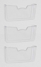 Simple Houseware Clear Single Pocket Wall Mount for Hanging File Holder, 3 Packs - color: Clear, size: 3 Pack