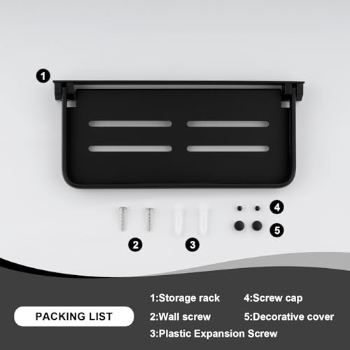 RV Fold-Down Shelf - Wall-Mounted Folding RV Shelves - Compact Camper & Trailer Accessory for Interior Organization - Space-Saving,Waterproof & Rust-Proof, Aluminum
