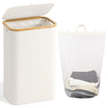 100L Laundry Hamper with Lid, Large Laundry Basket with Bamboo Handles, Clothes Hampers for Laundry with Removable Bag, Dirty Clothes Hampers for Bedroom Aesthetic, Beige - color: Beige