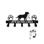 Dog Leash Holder for Wall, Key Holder Mount with 5 Metal Hooks, Pet Leash and Key Organizer, Screw Mounted Rack for Leashes Keys Collars, Entryway Garage Mudroom - style: 5-Hook