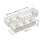 MiOYOOW Multifunctional Drawer Organizer, Adjustable Expandable Storage Bin, Kitchen Utensils Holder Tray with Dividers for Bathroom Bedroom Wardrobe Office - color: Narrow