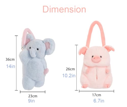 Tissue Box Cover Plush Tissue Box Holder for Car, Home, Decorative Holder/Organizer for Bathroom Vanity Countertop, Nightstands, Office Desk-Fuzzy Pig - color: Fuzzy Pig