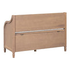 Knocbel Rustic Entry Storage Bench with Hidden Compartments and Removable Cushion, Wooden Entryway Hallway Foyer Shoe Bench Bedroom End of Bed Bench, 250lbs Weight Capacity (Brown) - color: Brown