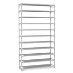 VILICK 11 Tiers Tall Wide Shoe Rack 55 Pairs Large Capacity Sturdy Durable Shoe Rack for Closet Metal Shoe Organizer Shelf with Two Hooks Space Saving for Entryway Grey - color: Grey