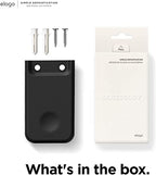 elago Universal Remote Holder Mount Compatible with Apple TV Remote and All Other Remote Controls - Adhesive Tape or Screw Mounting Options, Available Wired Charging [Medium] [Black] - color: Black, size: Medium