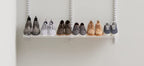 Rubbermaid Customizable Wall Mount Shoe Shelf, White, for Home/House/Closet/Laundry/Linen Organization - style: Shoe Shelf