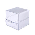 Deflecto Stackable Cube Organizer, Desk and Craft Organizer, 1 Drawer, Clear, Removable Drawer, 6"W x 6"H x 7"D (350801) - style: 1 Drawer