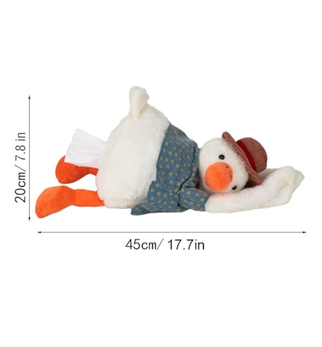 Tissue Box Cover Plush Tissue Box Holder for Car, Home, Decorative Holder/Organizer for Bathroom Vanity Countertop, Nightstands, Office Desk-Duck - color: Duck