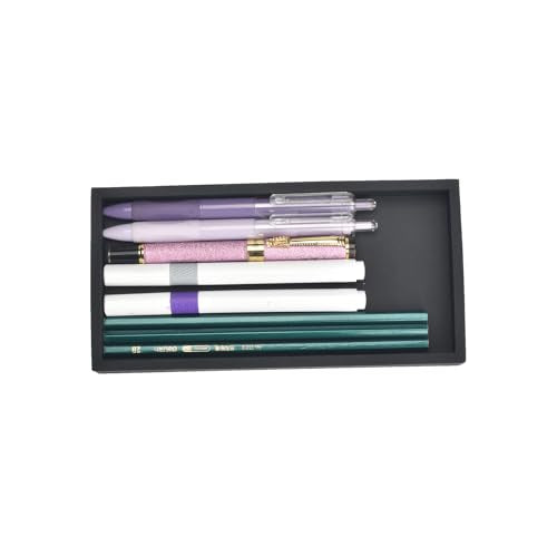 DNC 7.9" Small Silicone Bathroom Counter Tray, Vanity Tray, Kitchen Sink Soap Tray for Dish Holder Dispenser Countertop Toilet Tank Desk Organizer Black - color: Black, size: 7.9" x 3.9" x 0.7"