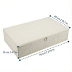 iwill CREATE PRO Foldable Under Bed Storage Box, 70x40x12cm, Fabric Organizer with Zipper Lid & Handles