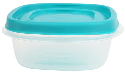 Bundle Rubber Maid Food Storage Containers 1.25 Cup Food Storage Containers 9 Peice Set, Teal Easy Find Lids, 4 Containers, 4 Lids Chalk Pen And Chalk Labels - color: Teal, size: 1.25 Cup Pack of 4