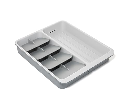Joseph Joseph DrawerStore Expanding Tiered Flatware Cutlery, Utensil, and Gadget Tray, Expandable In-Drawer Kitchen Space-Saving Organizer, Recycled Plastic - size: Expandable, style: Flatware & Utensils Organizer