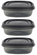 Bundle Food Storage Container Set, Easy Find Lids with Chalk Pen And Chalk Labels (Silver, 3 Cup Pack of 3) - color: Silver, size: 3 Cup Pack of 3