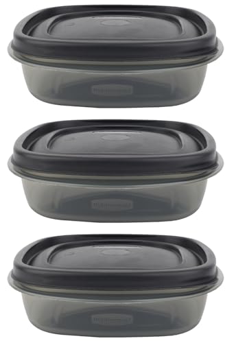 Bundle Food Storage Container Set, Easy Find Lids with Chalk Pen And Chalk Labels (Silver, 3 Cup Pack of 3) - color: Silver, size: 3 Cup Pack of 3