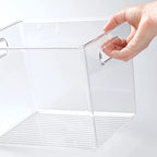 mDesign Plastic Storage Closet Organizer Bin, Container Bin for Entryway, Hallway, Linen, and Coat Closet - Organization for Clothing, Blankets, Toys, and Accessories, Ligne Collection, 4 Pack, Clear - size: 10 x 8 x 8 (Pack of 4)
