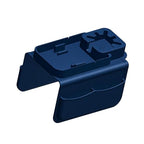 Silicone Sofa Armrest Tray Featuring Drink Holder and Side Pockets for Remote Phone and Snacks Storage Sofa Arm Tray Arm Organizers - color: sea blue