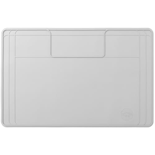 Heavy-Duty Under Sink Mat – Waterproof Silicone Cabinet Liner for Kitchen & Bathroom | Protects from Leaks, Spills | Trimmable, Easy to Clean, Ideal for Homeowners | 28" x 19" or smaller - color: Gray, size: 28" x 19"