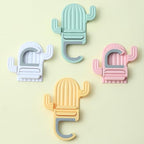 4 Pack Broom and Mop Holder Wall Mount，Cute Cactus Wall Utility Hooks No Drill Mop and Broom GripperDecorative Hanging Holder for Bathroom Kitchen