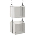 STORAGE MANIAC 2-Shelf Hanging Closet Organizer, Cloth Hanging Closet Shelf, Hanging Closets Baskets with Hooks for Dorm, Apt, Bedroom, College, Garment Rack, Wardrobe, Fabric with Mesh, Ivory - style: Ivory