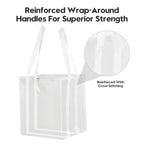 Beveetio 2-Pack Large Clothes Hanger Organizer Bag with Lid & Handles, Dustproof Hanger Storage with 2 Compartments, Space Saving for Closet & Laundry Room