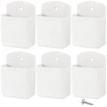 KAKAMINA Remote Control Holder Wall Mount 6pcs,TV Remote Holder with Screws,Self Adhesive Pen Holder for Wall, Suitable for TV Remote Controls, Pens, Keys, Toothbrushes