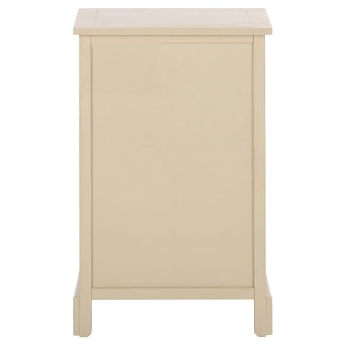 SAFAVIEH Home Collection – Carrie Sand 3-Drawer Storage Side Table, Mixed-Material Cottage Design, Fully Assembled (AMH5700J) - color: Sand